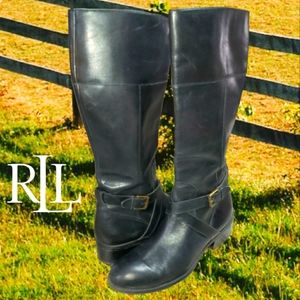 Lauren Ralph Lauren Women's Maryann Wide-Calf Riding Boot 11B